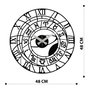 Wallity Enzoclock - S025 Reloj de pared decorativo de metal negro